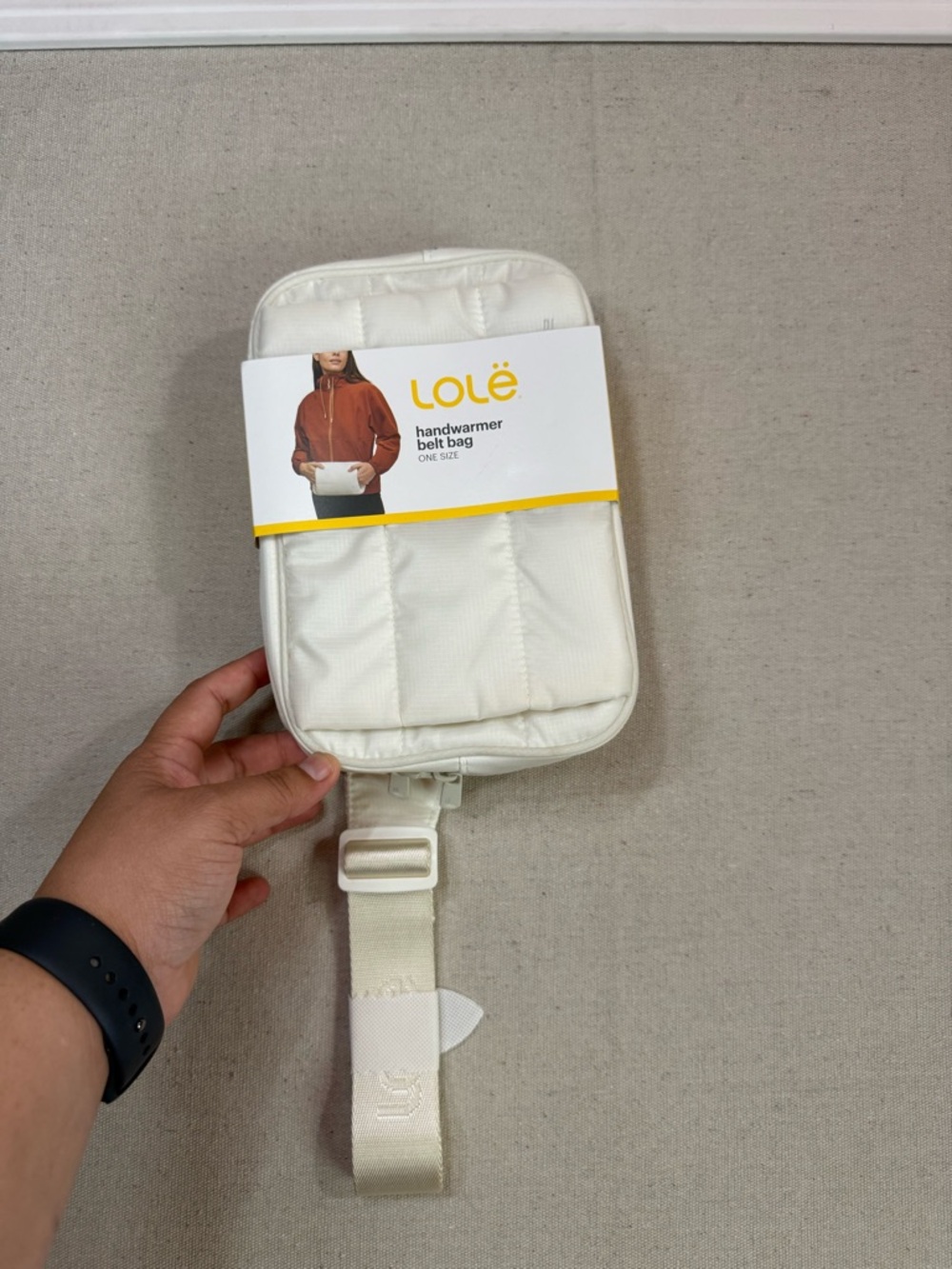NWT Lole Handwarmer Belt Bag‎ Cream One Size Fanny Pack Crossbody